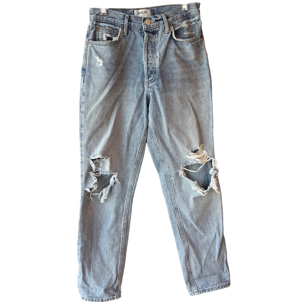 AGOLDE Fen High Rise Tapered Straight Leg Jeans Distressed Size 26